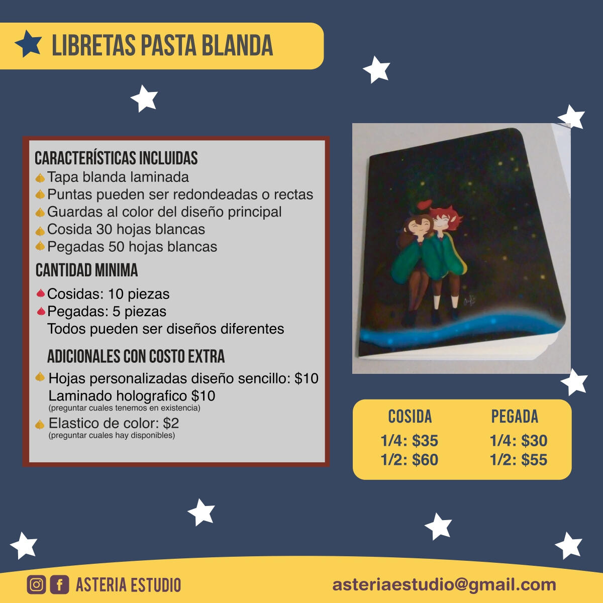 Libretas pasta blanda